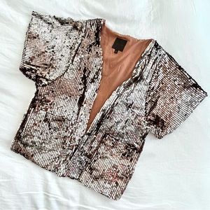Sequin Short Sleeve Jacket